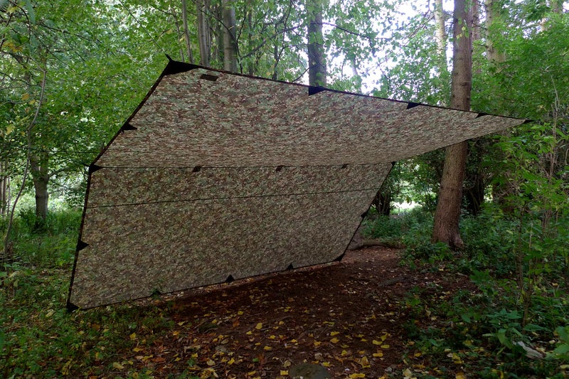 DD Hammocks Tarp 4x4 - MC (13ft x13ft) - 100% Waterproof - Lightweight & Multifunctional Rainfly Square Camo Tarp Tent Group Shelter for Camping Bushcraft & Scouts - Image 3
